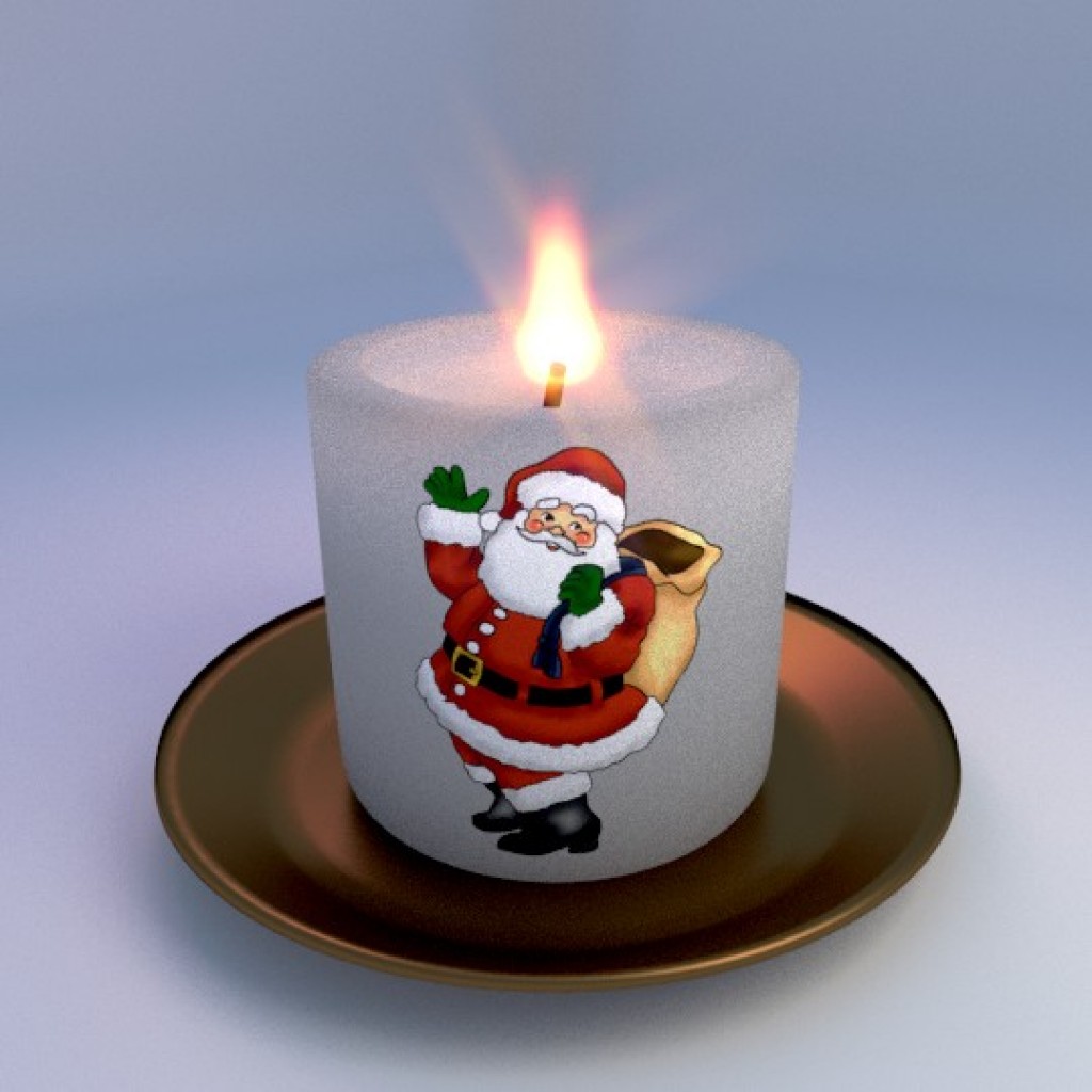 Santa Claus Christmas Candle preview image 2